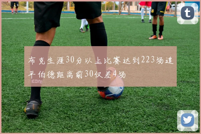 布克生涯30分以上比赛达到223场追平伯德距离前30仅差4场