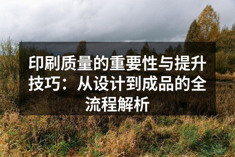 印刷过程中的质量控制
